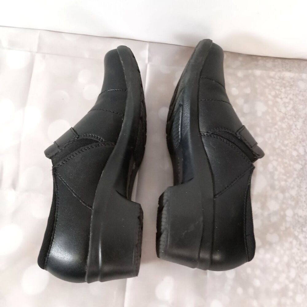 Clarks Angie Pearl Black Slip On Shoes Women 7.5 Comfort Round Toe - Picture 7 of 10